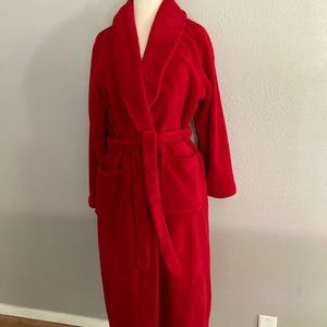 Red, plush robe size large